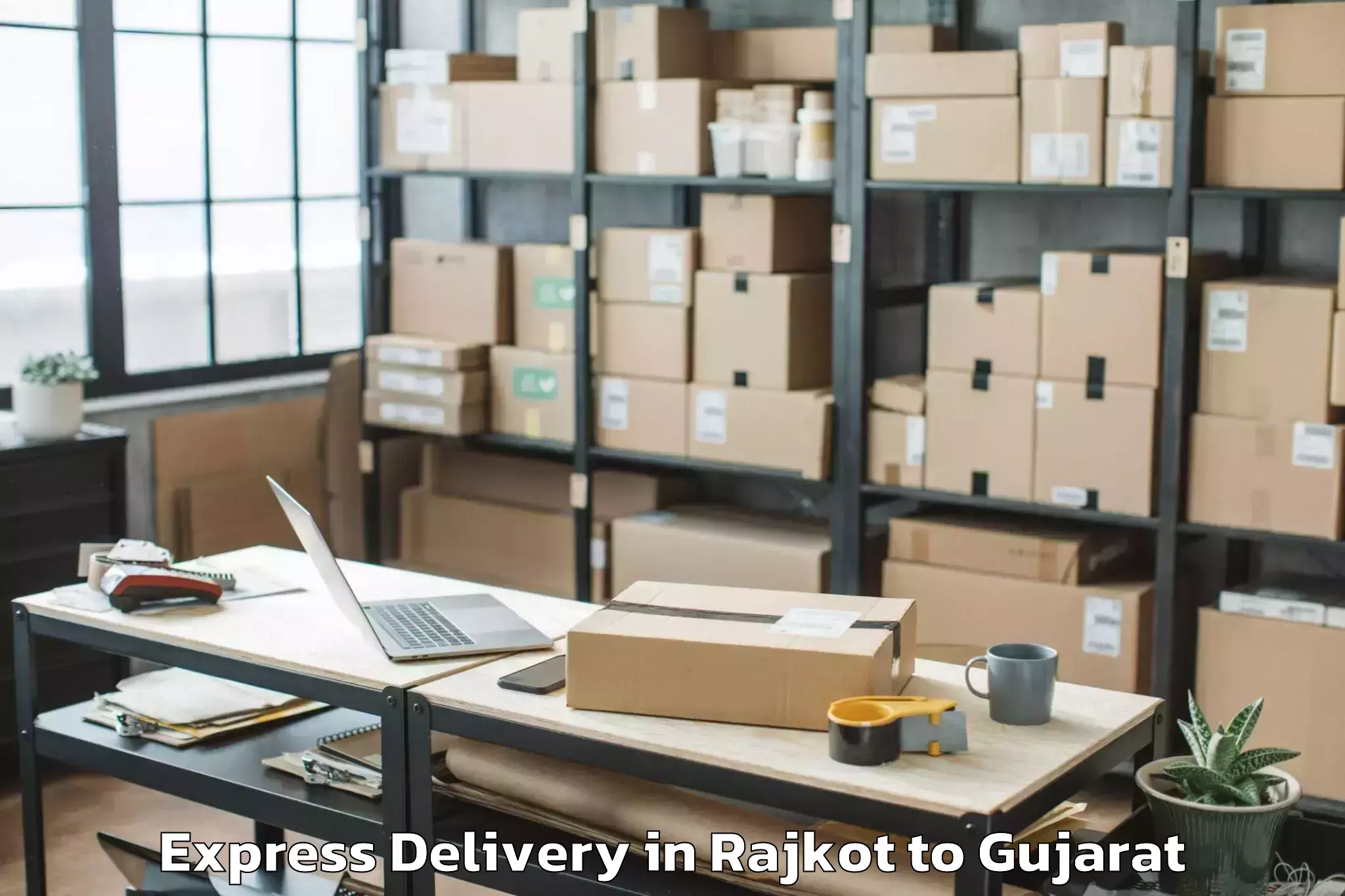 Book Rajkot to Kamrej Express Delivery Online